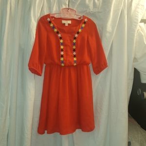 Red Orange Flowy Dress Kids